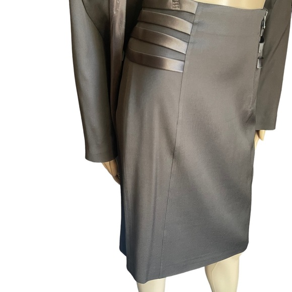 Emporio Armani brawn suit jacket/skirt size 6/8 - Picture 6 of 15